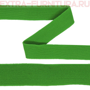 Тесьма шир.20мм трикотажная Лампас цв.салатовый уп.50м