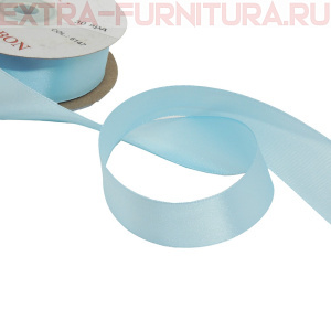 Лента атласная 24 мм цв 147 светло-голубой рул. 27,42м