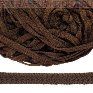 Шнур 34Ф плоский шир.7мм, цв.коричневый 72, уп.200м