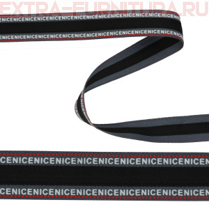 Тесьма Nice шир.25мм цв.черный (уп.43м)