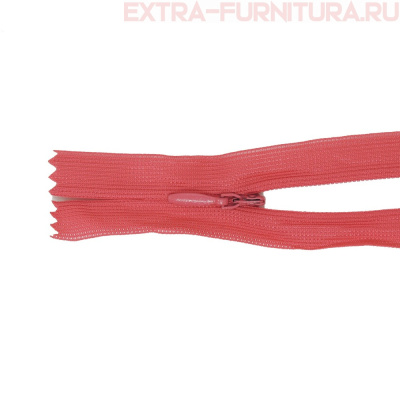 Молния потайная № 3, 50 см, цв. 142 темно-розовый п/э пл.9,3 гр/м