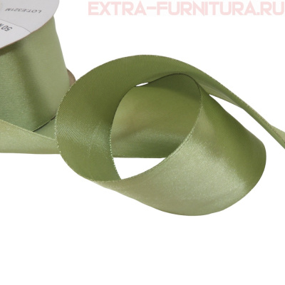 Лента атласная 50 мм цв.136 олива рул.27,42м  