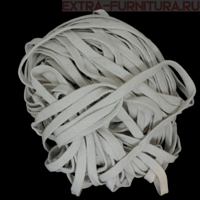 Шнур плоский х/б 12мм, цв.серый светлый 103, уп.50м, пл. 9,88 гр/м