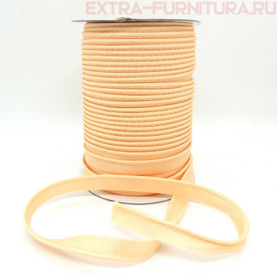 Кант атласный 12 мм, 72 ярда, цв. 025 персик ЕВРО