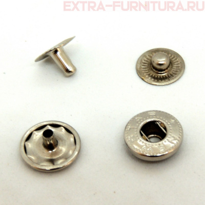 Кнопка №54 12,5 мм, цв.никель, (уп.1440шт) NEWSTAR