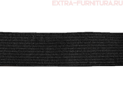 Резинка вязаная, 25мм, цв.черный (уп.-50м, 12уп./48уп.) "М"