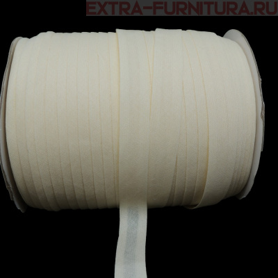 Косая бейка х/б  15мм 132м цв.104 молочный 
