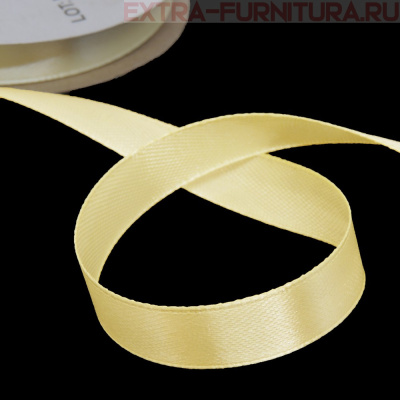 Лента атласная 12 мм цв. 012 светло-желтый рул. 27,42м
